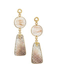 Copper Rutilated Quartz & Black Mother of Pearl Ornamental
