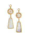 Copper Rutilated Quartz & Black Mother of Pearl Ornamental