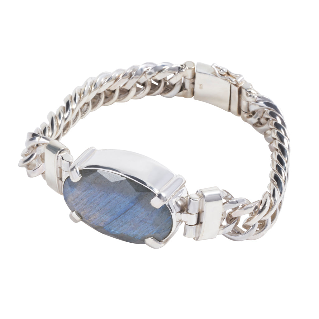 Labradorite and Silver Bracelet