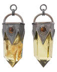 Fire Agate & Citrine Dangles