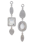 Labradorite & Faceted Quartz Dangles