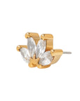 Gold Vermeil Quadruple Marquise CZ Pin 18g/16g