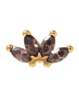 Gold Vermeil Quadruple Marquise CZ Pin 18g/16g