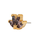 Gold Vermeil Quadruple Marquise CZ Pin 18g/16g