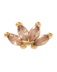Gold Vermeil Quadruple Marquise CZ Pin 18g/16g