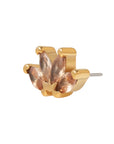 Gold Vermeil Quadruple Marquise CZ Pin 18g/16g