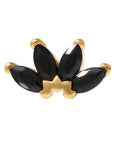 Gold Vermeil Quadruple Marquise CZ Pin 18g/16g