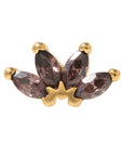 Gold Vermeil Quadruple Marquise CZ Pin 18g/16g