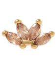 Gold Vermeil Quadruple Marquise CZ Pin 18g/16g