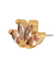 Gold Vermeil Quadruple Marquise CZ Pin 18g/16g