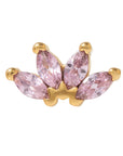 Gold Vermeil Quadruple Marquise CZ Pin 18g/16g