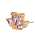 Gold Vermeil Quadruple Marquise CZ Pin 18g/16g