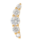 Gold Vermeil Serenity CZ Pin 18g/16g