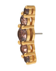 Gold Vermeil Serenity CZ Pin 18g/16g
