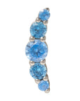 White Rhodium Silver Serenity CZ Pin 18g/16g