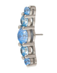 White Rhodium Silver Serenity CZ Pin 18g/16g