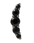 Black Rhodium Silver Serenity CZ Pin 18g/16g