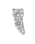 White Rhodium Silver Majestic CZ Pin 18g/16g