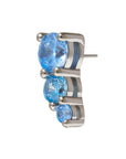 White Rhodium Silver Majestic CZ Pin 18g/16g