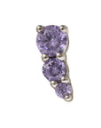 White Rhodium Silver Majestic CZ Pin 18g/16g