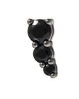 Black Rhodium Silver Majestic CZ Pin 18g/16g