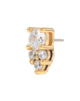 Gold Vermeil Divinity CZ Pin 18g/16g