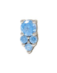 White Rhodium Silver Divinity CZ Pin 18g/16g