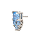 White Rhodium Silver Divinity CZ Pin 18g/16g