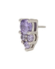 White Rhodium Silver Divinity CZ Pin 18g/16g