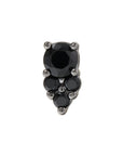 Black Rhodium Silver Divinity CZ Pin 18g/16g