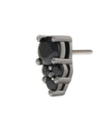 Black Rhodium Silver Divinity CZ Pin 18g/16g