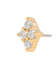 Gold Vermeil Luminous CZ Pin 18g/16g