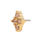 Gold Vermeil Luminous CZ Pin 18g/16g