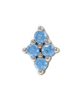 White Rhodium Silver Luminous CZ Pin 18g/16g