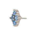 White Rhodium Silver Luminous CZ Pin 18g/16g