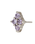 White Rhodium Silver Luminous CZ Pin 18g/16g