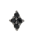 Black Rhodium Silver Luminous CZ Pin 18g/16g