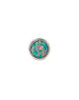 White Rhodium Silver Faux Opal Pin 18g/16g
