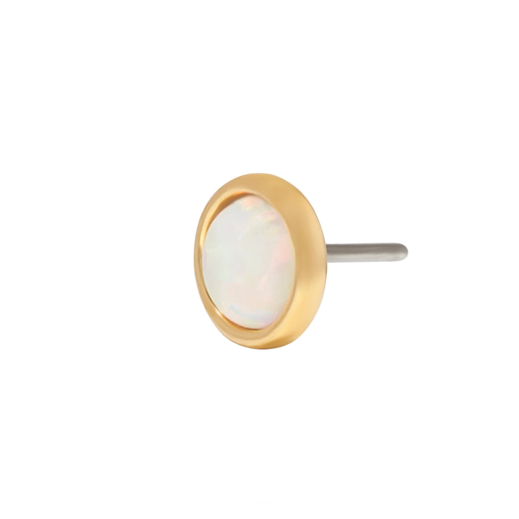 Gold Vermeil Faux Opal Pin 18g/16g