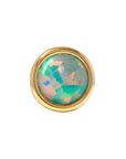 Gold Vermeil Faux Opal Pin 18g/16g