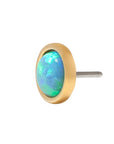 Gold Vermeil Faux Opal Pin 18g/16g