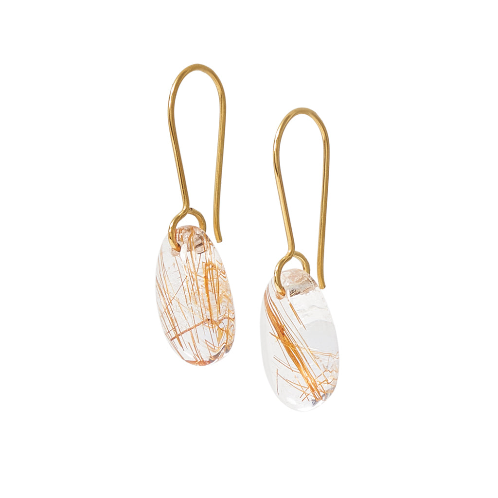 Rutilated Quartz Earrings