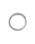 Titanium Clicker - Front Facing Clear CZ (18g)