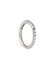 Titanium Clicker - Front Facing Clear CZ (18g)
