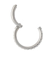Titanium Clicker - Front Facing Clear CZ (16g)