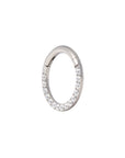 Titanium Clicker - Side Facing Clear CZ (16g)