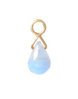 Solid Gold Moonstone Briolette Charm