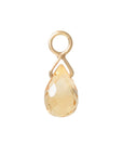 Solid Gold Citrine Briolette Charm