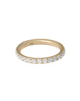 Gold Titanium Clicker - Front Facing Clear CZ (16g)