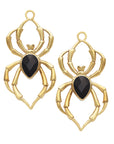 Faceted Black Obsidian Arachnid